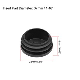 sourcing map Plastic Plug End Caps 38mm Round Furniture Table Chair Legs, 16mm Height 4Pcs
