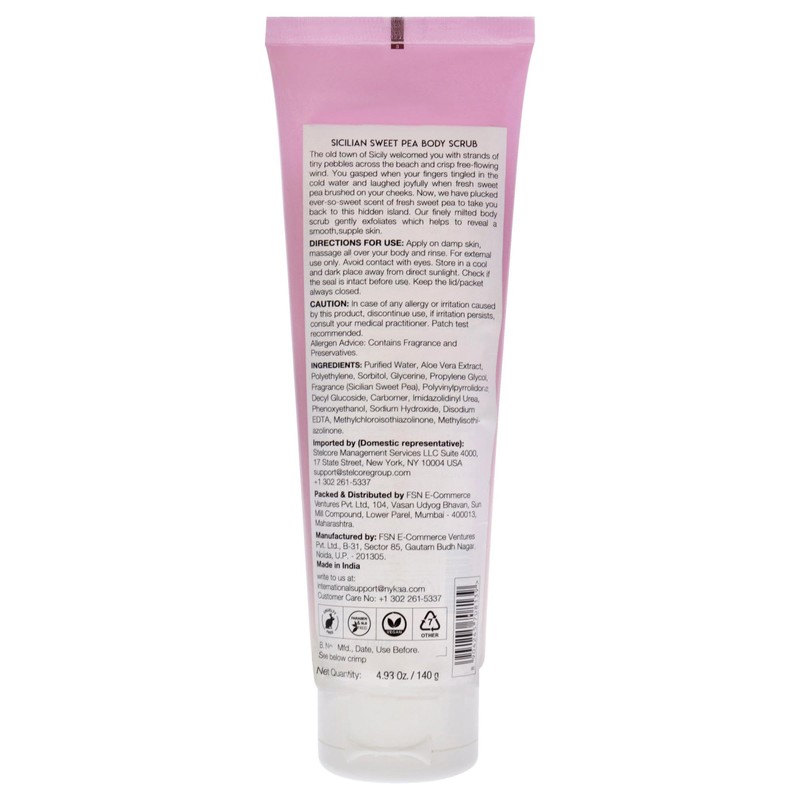 Nykaa Wanderlust Sicilian Sweet Pea Body Scrub - Exfoliating Body