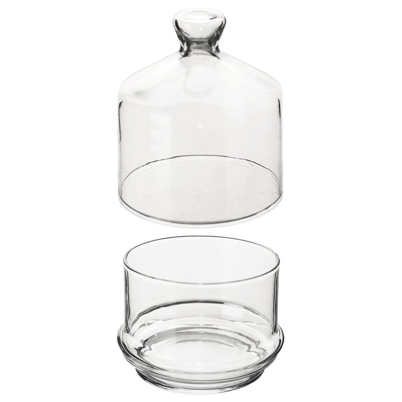 Vilde Lemon Glass Container with Lid, Lemon Bell, Glass Bell,