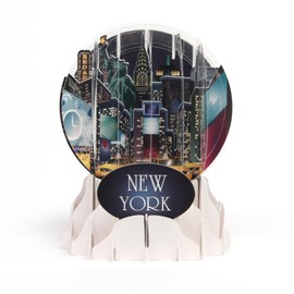 3D Pop Up Snow Globe Greeting Card - NEW YORK CITY