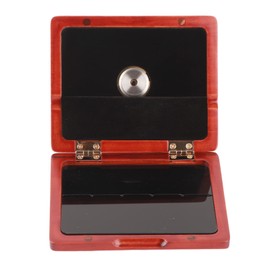 Saxophone Reed Case Solid Wood Reeds Storage Box with Hygrometer for Clarinet Saxophone (Amber)