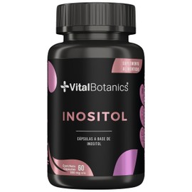 L-Teanina + Inositol. 60 capsulas de 500mg (2 Meses). VitalBotanics. Multivitaminico con L-Glutamina, Suplementos Alimenticios. Libre de Gluten y Aditivos. Apto Dieta Keto.