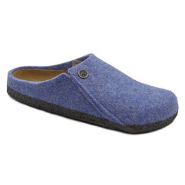 Birkenstock Zermatt Rivet Wool Felt Slippers with Cork-Latex Footbed and Shearling Lining - Light Blue - 1014935