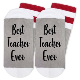 Teacher Gifts, ‘Best Teacher Ever’ Novelty Socks Gifts for Teachers, Teacher Appreciation Gifts, Favors for Birthday, Christmas, Thanksgiving, Back-to-school Season, etc. (092)