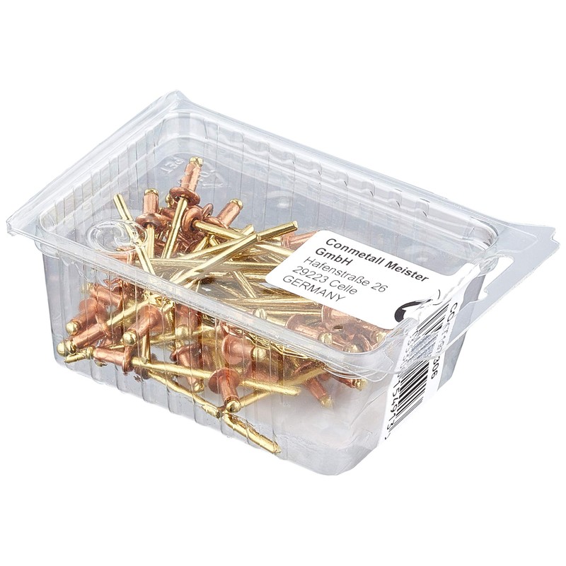 Connex COXT197306 Copper/Bronze Blind Rivets, Brown/Gold, 3.2 x 6 mm,