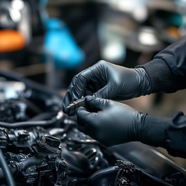 PEARL 100er-Set Nitril-Einweghandschuhe, puder- & latexfrei, Größe L, EN 455