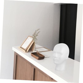 BIUDECO Mannequin Head Display Wig Head Model for Hairstylists, Wig Makers, Fashion Designers, DIY Enthusiasts - Male, White, Froth