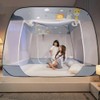 One-touch square mosquito net bed mosquito net (Paradise), single No.