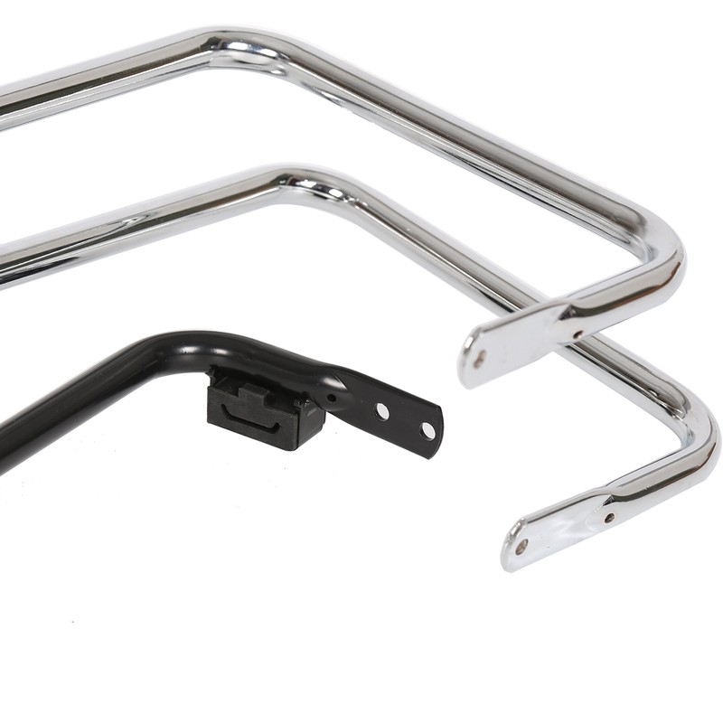 ECOTRIC Chrome Saddle Bag Guard Rail Bracket Compatible with 97-08