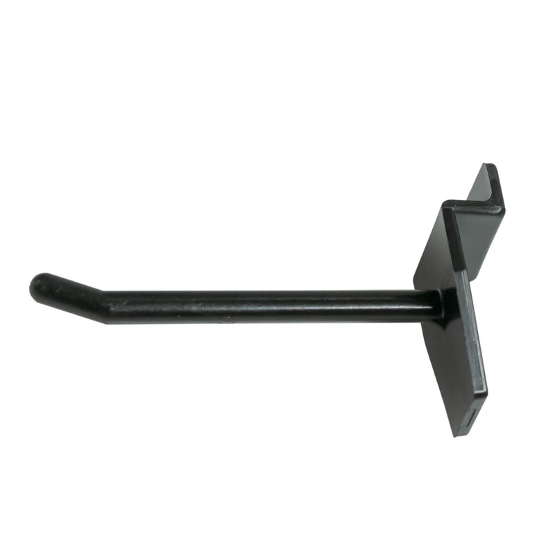 Slatwall 75mm Single Prong Hooks in Black for Retail Shop