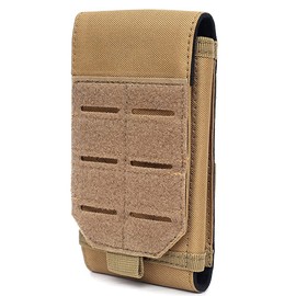 Waterproof Durable Nylon Tactical Laser Small Molle Phone Pouch Fashion Utility Multi-Purpose Mini Pouch (TAN)