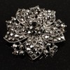 Victorian Corsage Flower Brooch (Silver&Jet Black)