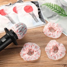 Namvo Disposable Microphone Cover Mic Cover Protective Cap, Non-Woven Microphone Cover Windscreen for KTV Recording Room News Gathering Pack of 100