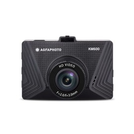 AgfaPhoto Realimove KM600 HD Dashcam | Car Camera with 2 Inch LCD Screen & 120 Degree Wide Angle Lens | With G-Sensor, Loop Recording, Parking Mode & Motion Detection, KM600BK