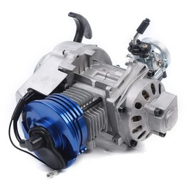 49CC Racing Engine Set 2 Stroke 1.8kw 11000rmp High Performance Single Cylinder Motor with 6 Teeth 25h Sprocket Complete Racing Engine Kit for Pocket Bike Mini Dirt Bike Quad ATV