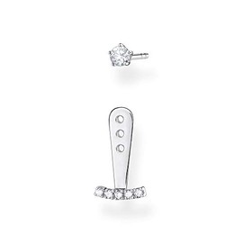 Thomas Sabo Women Single Stud Earring White Stones 925 Sterling Silver