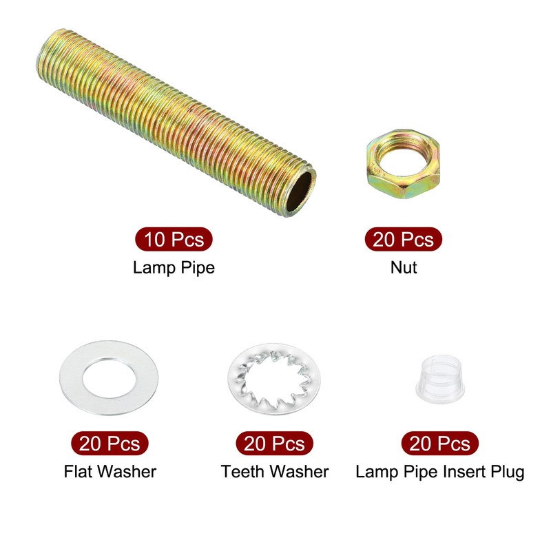 PATIKIL 1/8IP Thread 1.97 Inch Lamp Cable Kit with Lock
