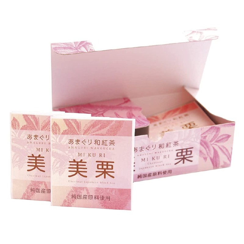 Amaguri Japanese Black Tea Mikuri Tea Bags, 20 Bags, Presentation