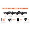 ABOVE LAND LB 3Pcs 16 Inch Bar Length Chainsaw Chain
