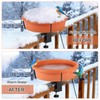HRAYLTOP Deck Mounted Heated Bird Bath for Outdoors for Winter,