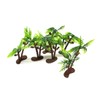 Mini Plastic Artificial Palms Trees 6PC