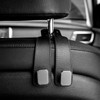 Headrest Hooks, Car Seat Hooks, Rubber Fabric, Load Capacity 22.0