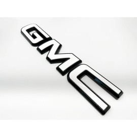 Auto Front GMC White Black OVERLAY Emblem Badge Fit 2023 2024 GMC Canyon
