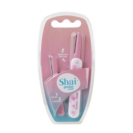 Dorco Shai Pocket Eyebrow Razor (1 Handle + 2 Cartridges) / 도루코 샤이 포켓 눈썹면도기 (핸들1+카트리지2)