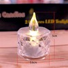Gouccpu 12pack LED Crystal Candle Light Table Centrepiece Flameless Candles