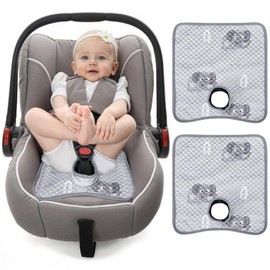 LITTOBEBE Potty Training Car Seat Protector, Waterproof Car Seat Cover for Toddlers, Piddle Pads for Baby Carseat, Stroller, Non-Slip & Machine Washable (Gray, 2PC)