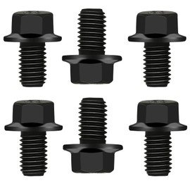 6 Pcs Torque Converter Bolts Kit 2307304 Fits for GM Transformer 4L60E 4L65E 4L70E 4L80E 200-4R 3L80 4T60E 4T65E M10-1.5x16 Flange Bolts, Grade 10.9 Galvanized Iron,Replacement Transmission Hard Parts