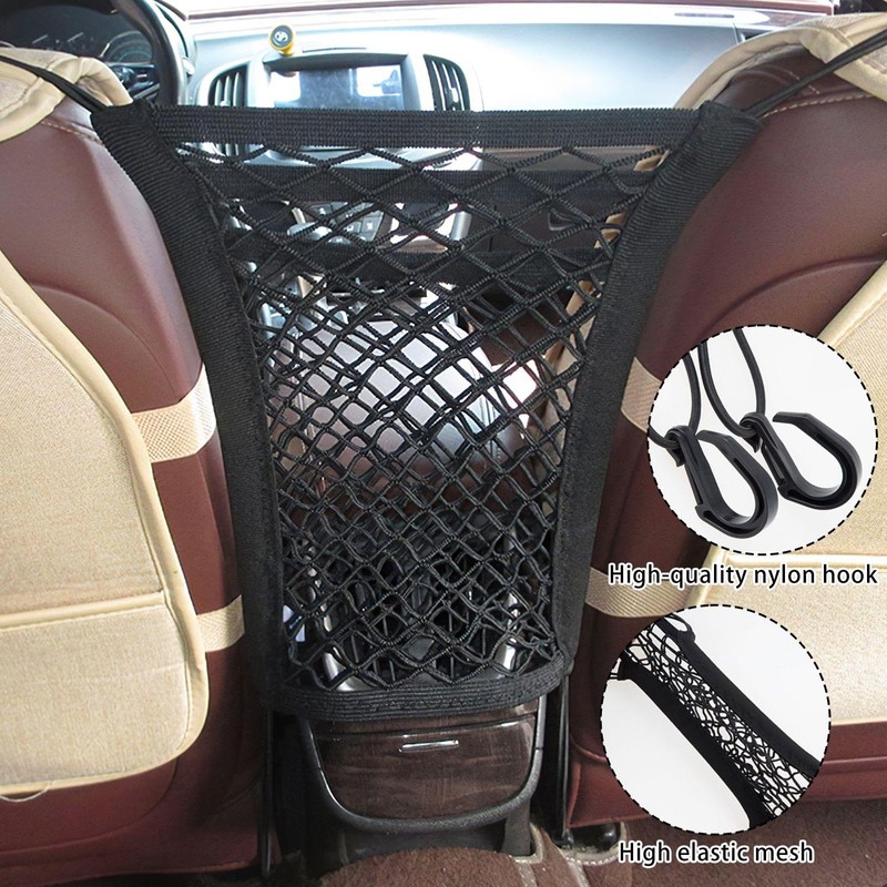 1 Piece Of Car-Mounted Partition, Car Storage Net Bag, Elastic