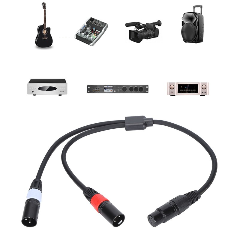 JORINDO 5‑Pin XLR Female to Double 3‑Pin XLR Male Cable