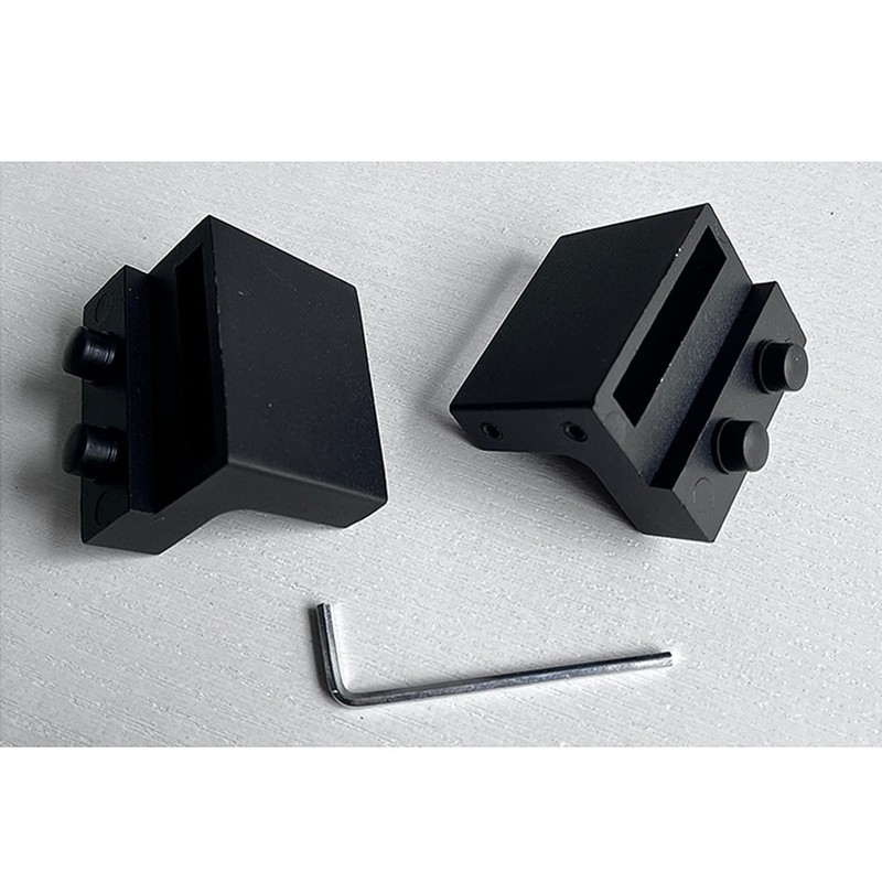 Joyangy Barn Door Roller Stopper Hardware, 2PCS 41×7mm/1.61"×0.28"(L×W) Flat Track