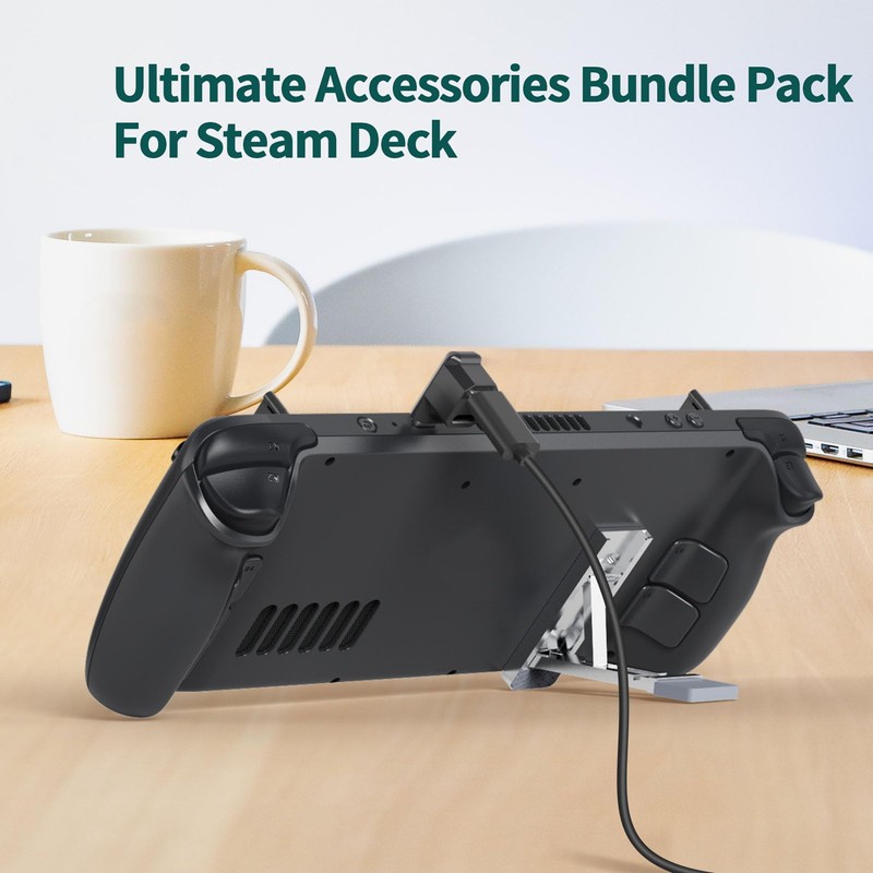 Steam Deck Joystick Guards Bundle with 6 Rocker Fixing Cover,