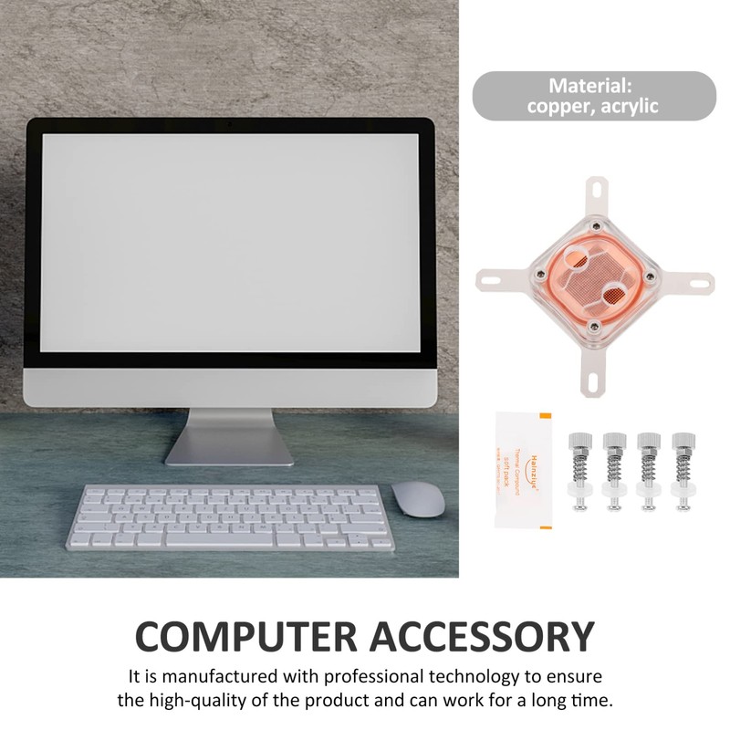 KOMBIUDA Appearance Water-Cooled CPU Water Block Laptop Cooling CPU Cooler