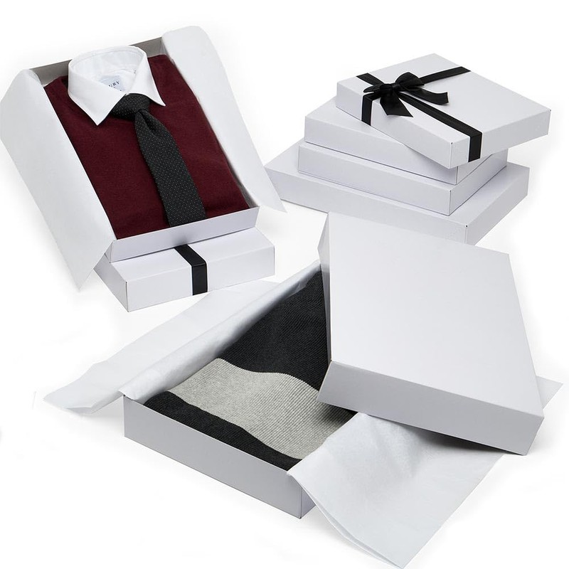 White Apparel Gift Boxes 17" X 11" X 2 1/2"