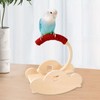 Fenteer Parrot Playground Bird Wooden Perch Stand Tabletop Rack, Bird