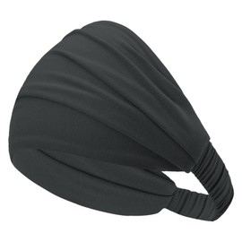 Men's Women's Headband, Sweatband, Sweatband, Good Fit, Wide, Sports, Face Washing, Hair Clip, Baseball, Football, Unisex Headband, 17 Colors, Dark Gray