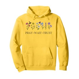 Pray Wait Trust in the Lord God Has a Plan Christian Faith Pullover Hoodie