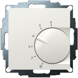 Eberle UTE 1001 191810154502 Flush-Mounted Room Controller (RAL9010 Glossy, Dimensions 55 x 55, Temperature Setting 5-30 °C, AC 230 V, 10 A, Temperature Reduction Approx. 4K)