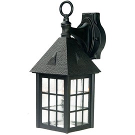 Acclaim 72BK One Light Outdoor Wall Mount, 16&quot x 7&quot, Black