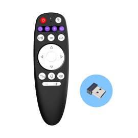 New G10S King Smart Remote 2.4G Wireless BT Air Mouse 6-Axis Gyroscope Voice Control IR Learning 4-Key IR Isolation Smart TV Boxcolor: Black