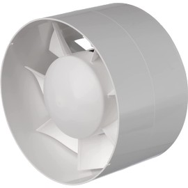 LIRAST Ø 125mm / 5 inch Plastic Duct Fan With timer - Inline Extractor for Kitchen Bathroom Garage - Ducting Fans Plastic