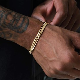 Link Bracelets for Women Cuban Link Bracelet Men Stainless Steel Bracelet Gold Bracelet Chain Gold Bracelets for Men Curb Chain Bracelet