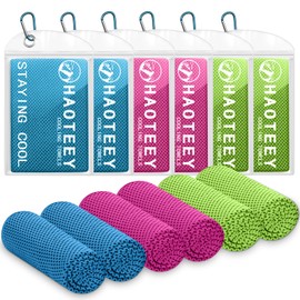 40" x 12" Cooling Towels, 6 Pieces, Sports Neck and Face Cooling Cloths, Neck Cooling Towel for Hot Weather, Cold Towels for Athletes, Yoga,