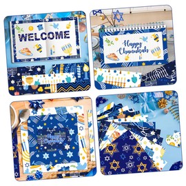 Operitacx Chanukka-Hintergrundpapier Weihnachtsbänder Weihnachten Weihnachtsaufkleber Anhänger Hanukkah Dekoration Festliche Dekoration DIY-Planerpapier Sammelmaterial Papier Kartenpapier