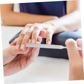 FRCOLOR 5pcs Stainless Steel Nail Files Dual-Sided Polishing Tools for Manicure and Pedicure Professional Nail Care and Salon Use for Natural and Artificial