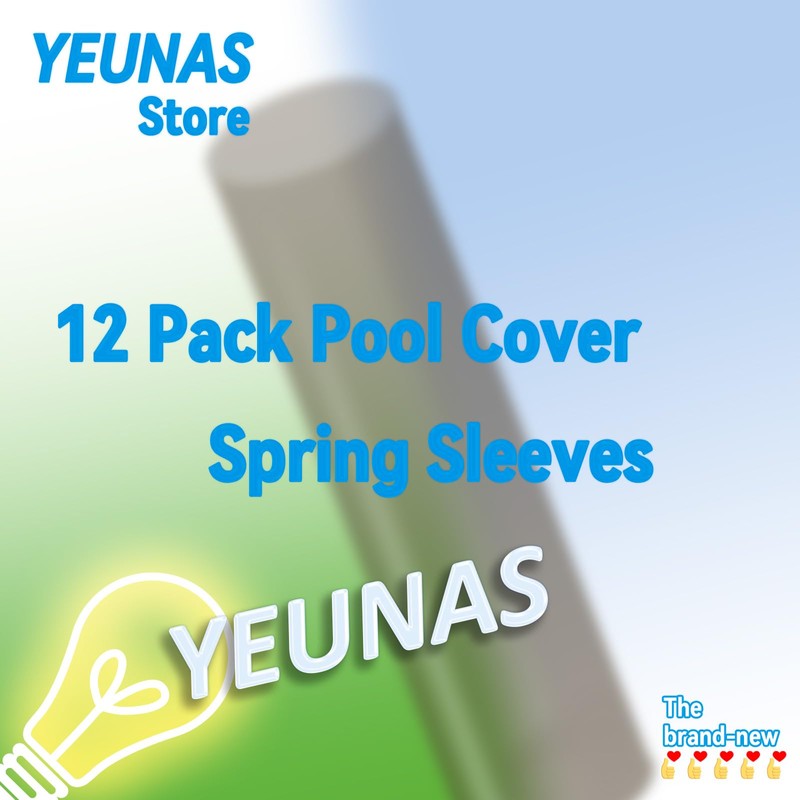 12-Pack Pool Safety Cover Spring Sleeves - Durable Replacement Protective