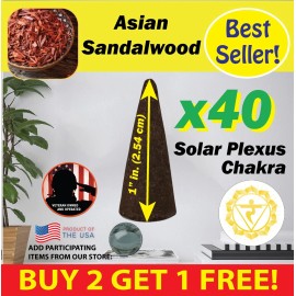 Benben Home & Lifestyle Asian Sandalwood Benben US Incense 40x1" Cones ~ Vegan ~ High Fragrance Load